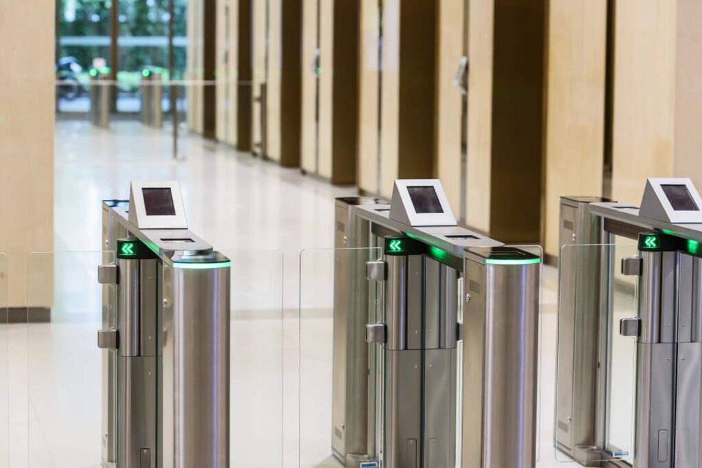 Access Control Stations In An Office Building