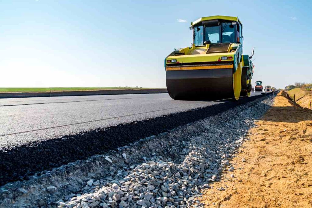 Pavement Company Putting Down New Pavement