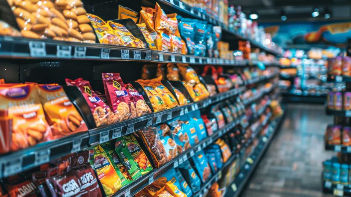 View Of Packaged Food Aisle From Manufacturers Bought & Sold With The Help Of A CPG M&A Advisor
