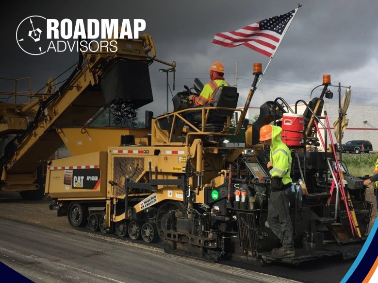 Cover photo of the 2025 Paving Sector Report for Roadmap Advisors